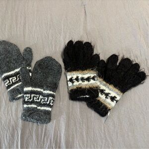 Orchid Alpaca Knit Gloves